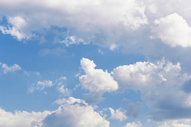 Blue sky and white clouds. Beautiful sky background. - Photo, Image