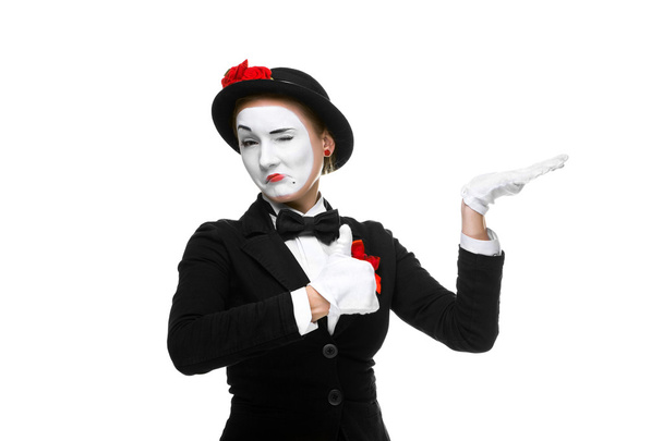Portrait of the approving mime - Foto, Bild