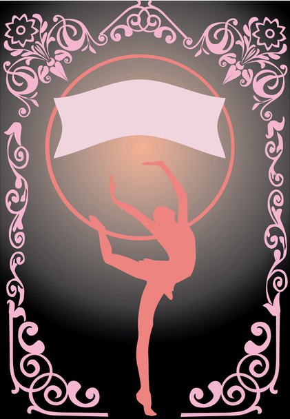 girl in pink frame illustration - Vector, Image