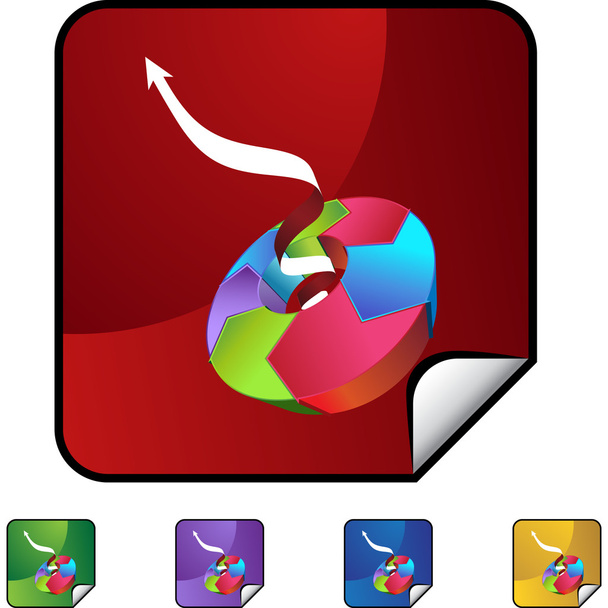 Business Chart web icon - Vector, afbeelding