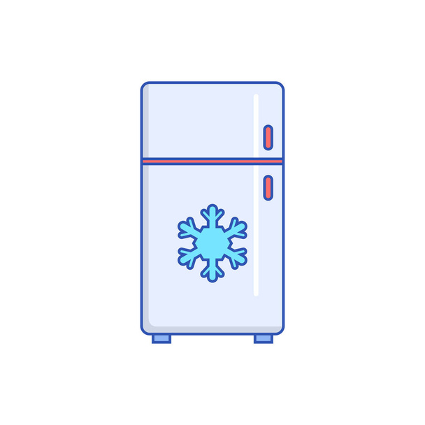 Ilustración del vector del refrigerador con diseño colorido aislado en blanco - Vector, Imagen