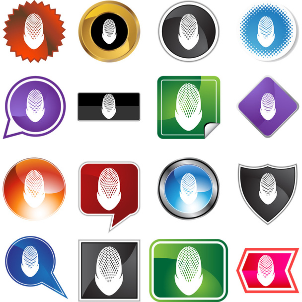 Fencing Mask web button - Vector, Image