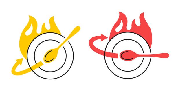 Metabolism flat thin icon - organism reactions when foods converted to energy. Isolated vector illustration - Wektor, obraz