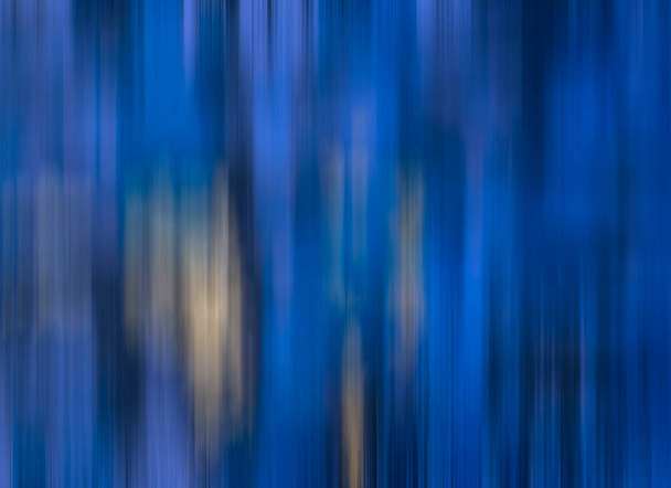Contemporary artwork in dark blue with gold or yellow accents. Motion blur. - Photo, Image