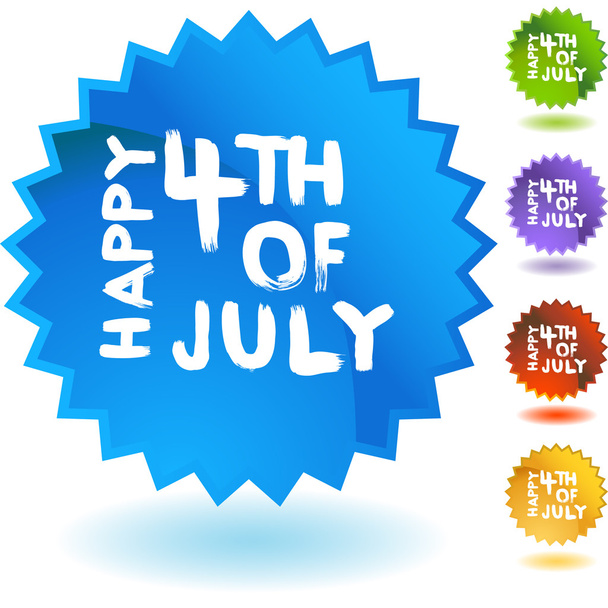 Happy vierde juli web pictogram - Vector, afbeelding