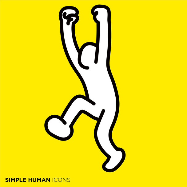 Jednoduché lidské ikony série "Support person" - Vektor, obrázek