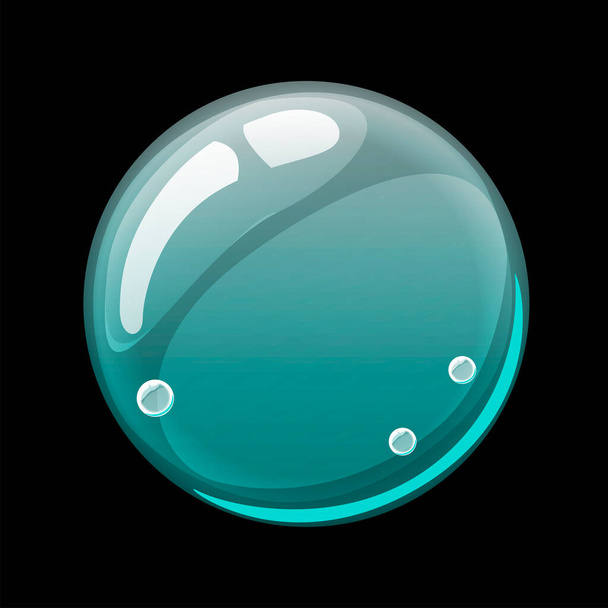 Vector Soap Bubble Isolated on black background. - Vector, Image