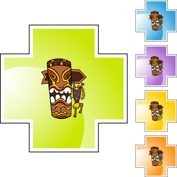 Witchdoctor web button - Vector, Imagen