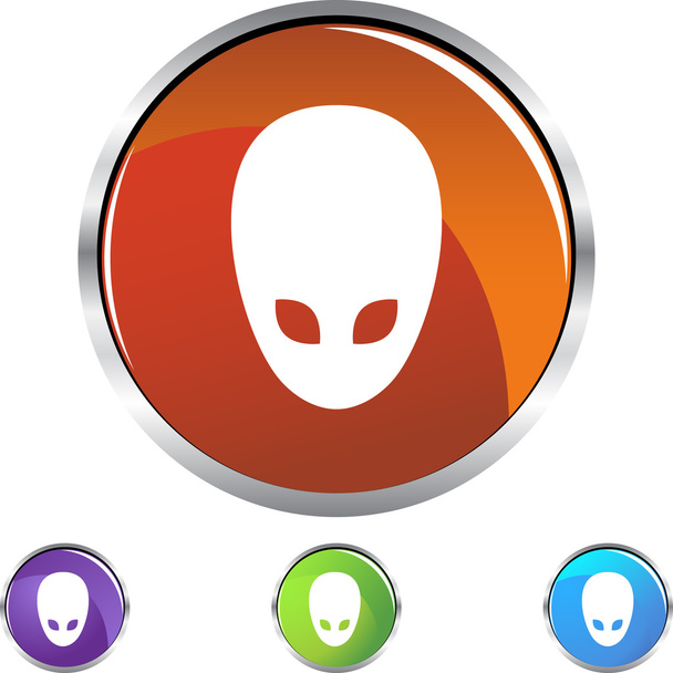 Alien Extraterrestrial  web icon - Wektor, obraz