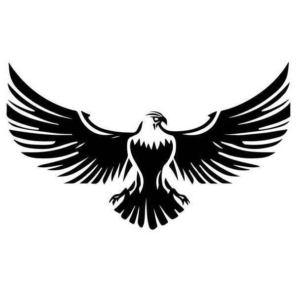  Eagle rising Wings Logo design vector template. Corporate heraldic Falcon Phoenix Hawk bird Logotype concept icon. Vector illustration - Vetor, Imagem
