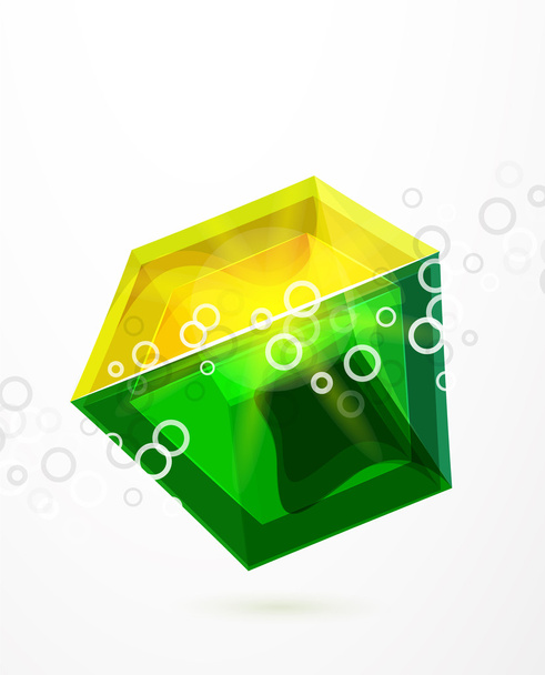 Vector abstracto de vidrio cubo de fondo
 - Vector, Imagen