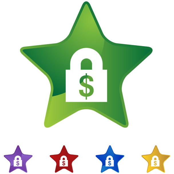 Financial Lock web icon - Vektor, obrázek