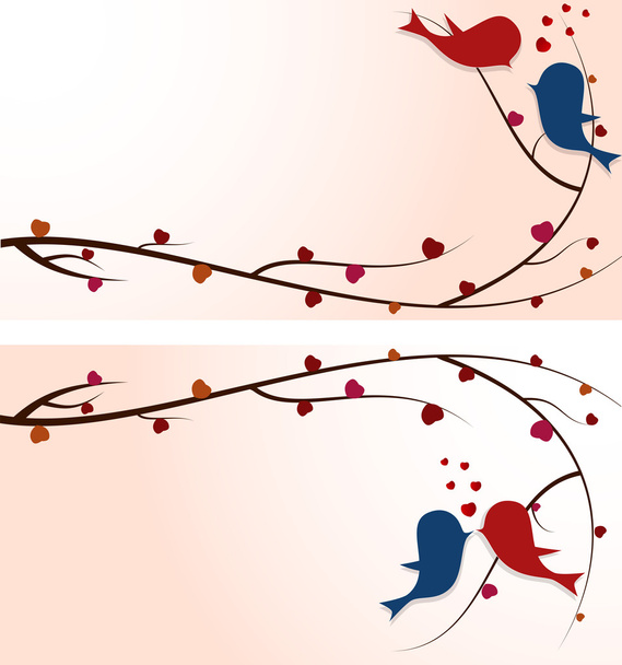 Love paper birds - Vector, Image