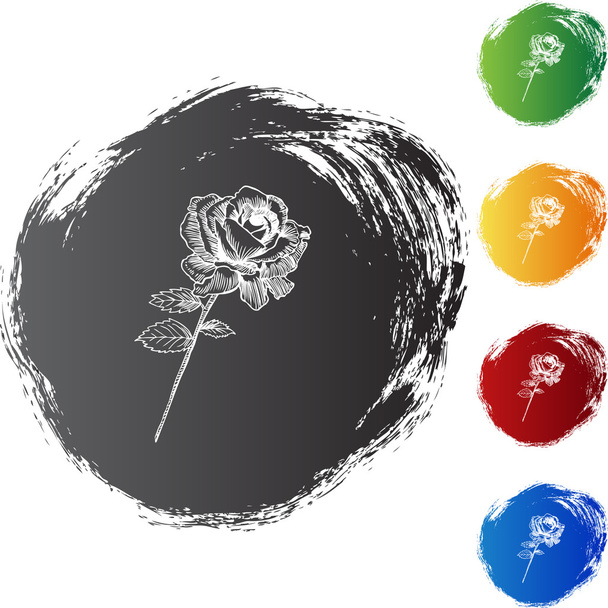 Rose Stem web icon - Διάνυσμα, εικόνα