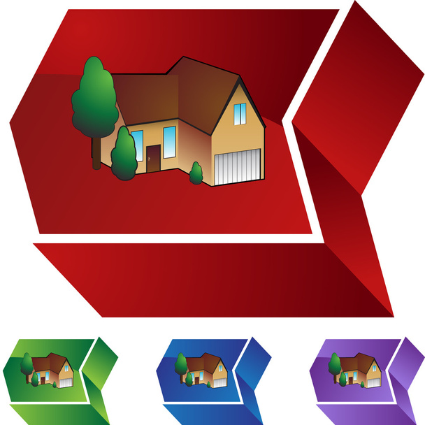 House icon button - Vektor, obrázek