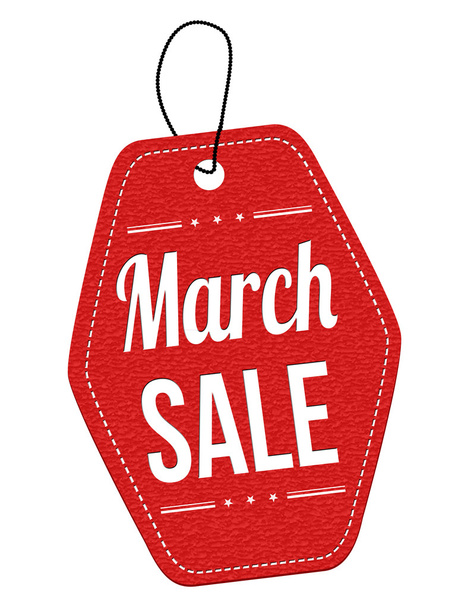 Etiqueta de venda de março ou preço
 - Vetor, Imagem