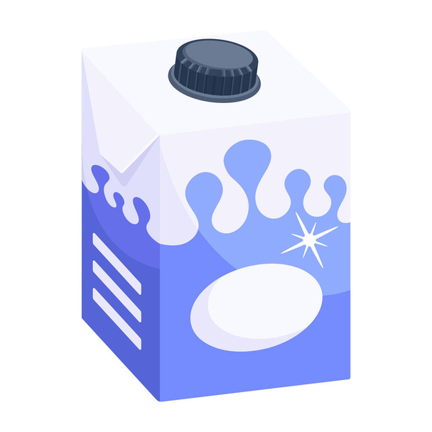 vector illustration of Milk Quart - Vettoriali, immagini