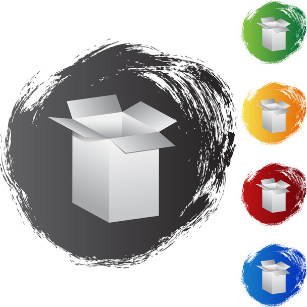 Shipping Box web icon - Vector, Imagen