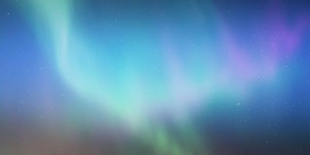 Hintergrund Nordlichter. Aurora borealis. Sternenhimmel mit Polarlichtern.   - Foto, Bild