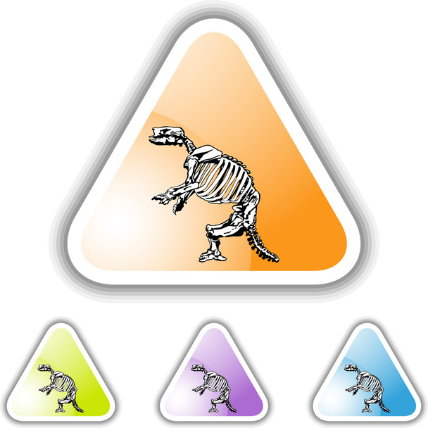 Fossil Bones web button - Vektor, Bild