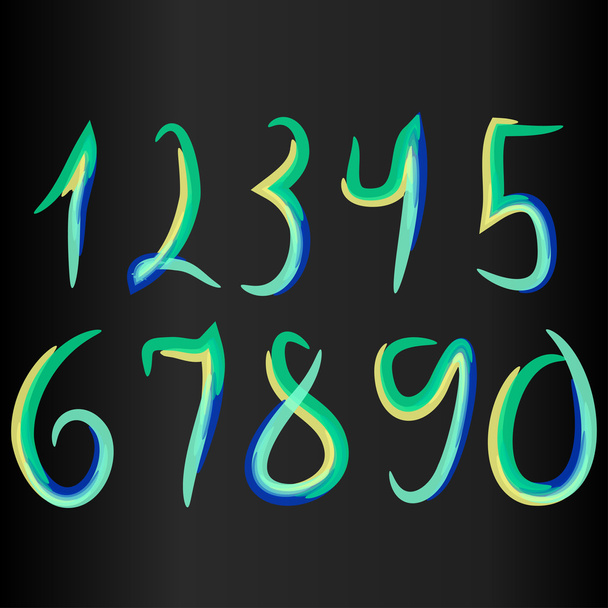 Drawing a set of numbers - Vector, imagen