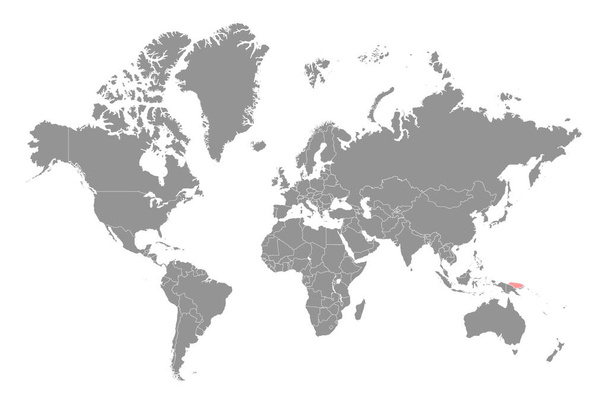 Bismarck Sea on the world map. Vector illustration. - Vettoriali, immagini