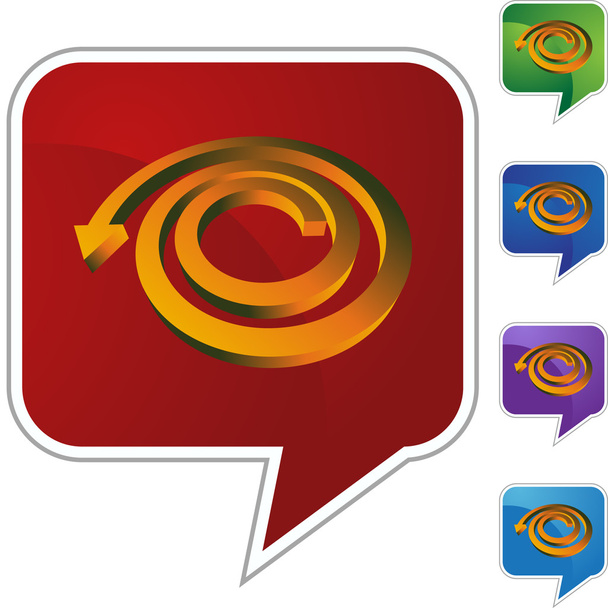 Spiral Arrow web icon - Vektor, Bild