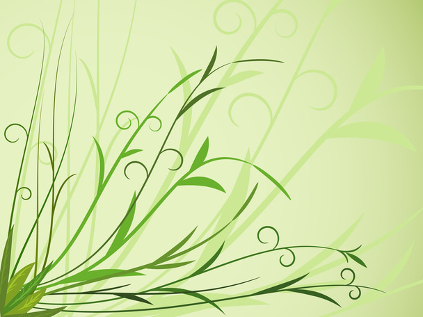 Abstract stem and grass with background - Vector, afbeelding