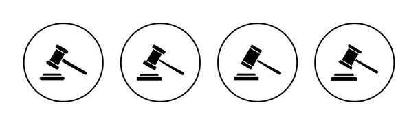Gavel icon vector for web and mobile app. judge gavel sign and symbol. law icon. auction hammer - Wektor, obraz