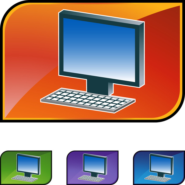 Computer web icon - Vetor, Imagem