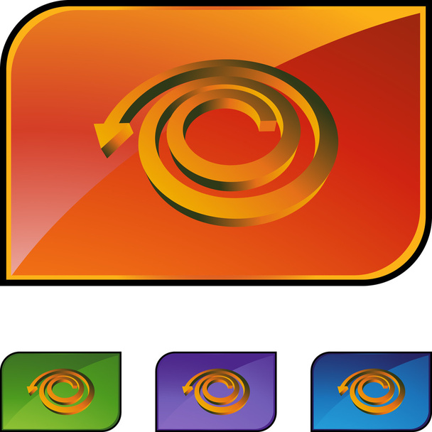 Spiral Arrow web icon - Vektör, Görsel