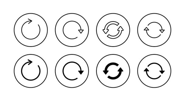 Refresh icons set. Reload sign and symbol. Update icon. - Vector, Image
