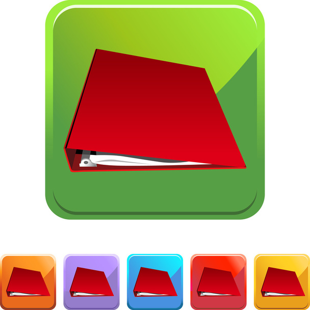 Book Binder  web button - Vector, Imagen