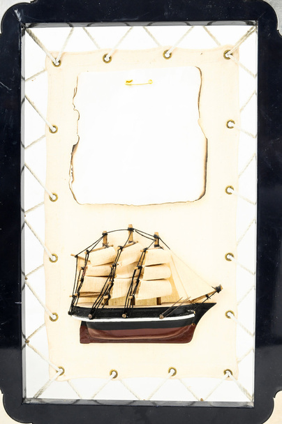 dřevěná loď figurka - Fotografie, Obrázek