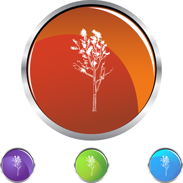 Skinny Tree web button set - Vector, afbeelding