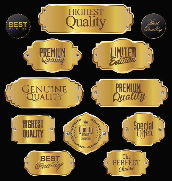 Golden Labels collection - Вектор,изображение