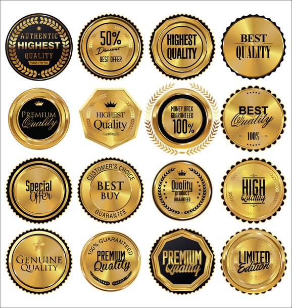 Golden Labels collection - Vector, Image