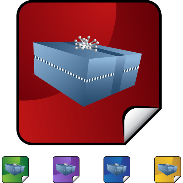Gift Box  web button - Vector, imagen