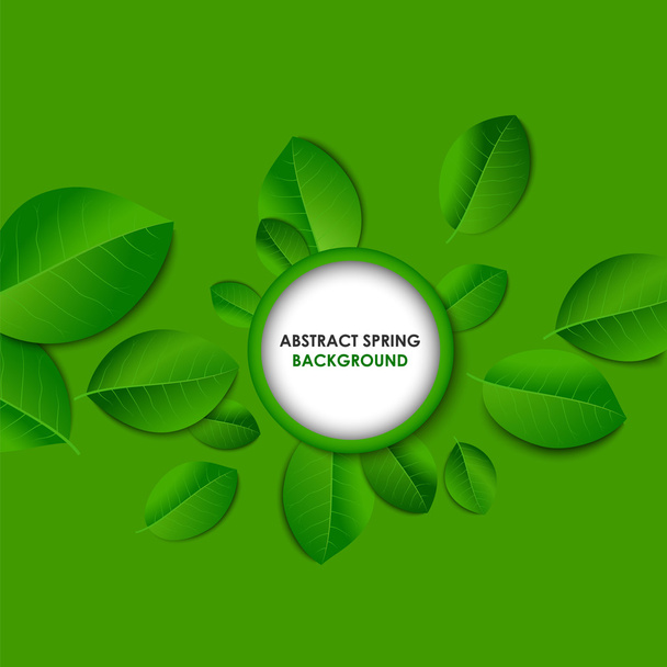 Весняний абстрактний фон з зеленим листям
 - Вектор, зображення
