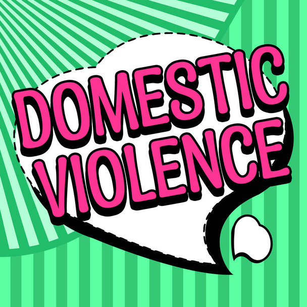Segnaletica di violenza domestica, Business vetrina comportamenti violenti o abusivi diretti da una famiglia o un membro della famiglia - Foto, immagini