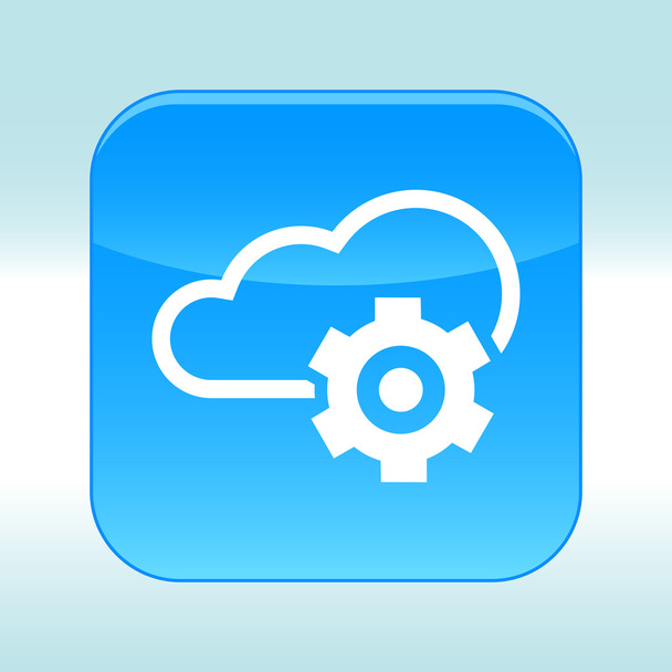 Blue web icon - Vetor, Imagem