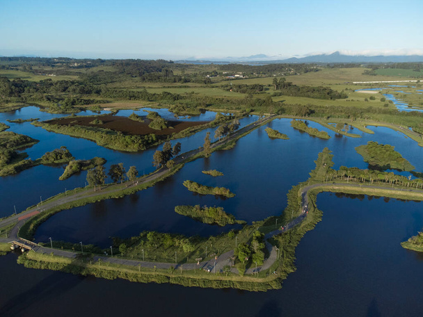 Aerial view of the water park, Curitiba metropolitan area.  - Photo, image