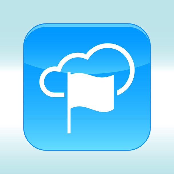 Blue web icon - Vetor, Imagem