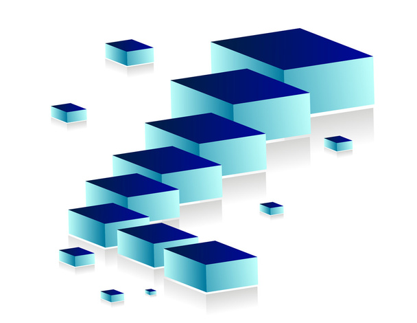 3d building blocks illustration design over a white background - Foto, afbeelding