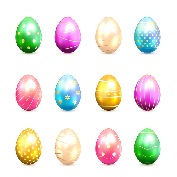 Colorful Easter eggs - Vecteur, image