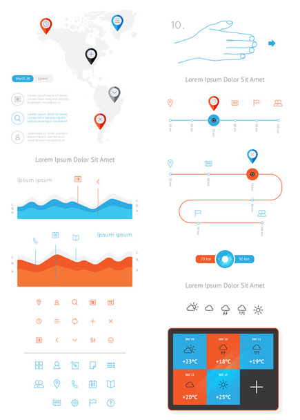 Interface  infographic elements - Vektori, kuva