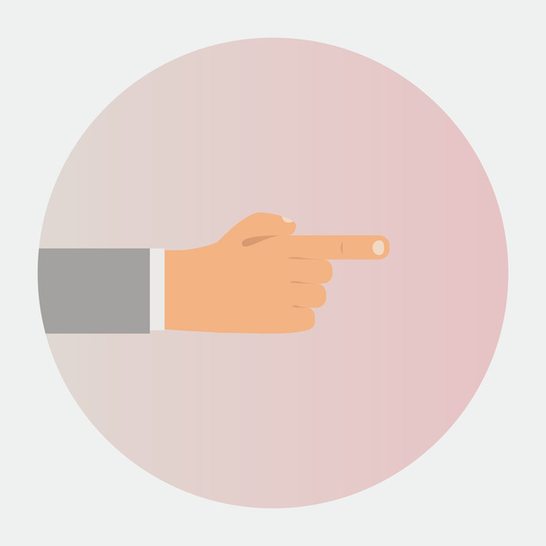Mão apontando ícone dedo indicador
 - Vetor, Imagem