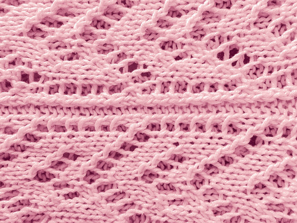 Texture Knitted Fabric. Scandinavian Detail Wallpaper. Abstract Fiber Thread. Vintage Knitwear Plaid. Jacquard Knitting. Xmas Wool Pattern. Handmade Soft Background. Woven Fabrics. - Foto, Imagen