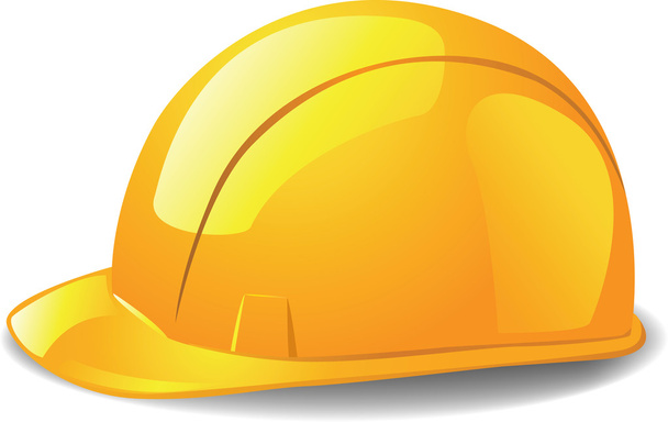 Yellow safety hard hat. - Вектор,изображение