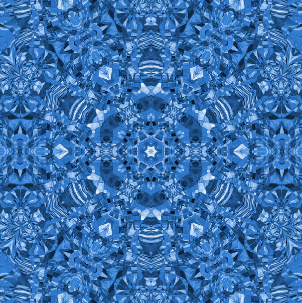 Μπλε φόντο με αφηρημένο ομόκεντρο μοτίβο για το σχεδιασμό - Φωτογραφία, εικόνα